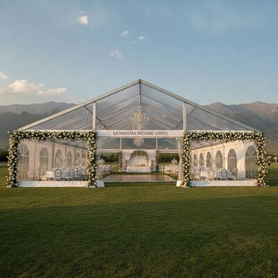 Klarer Span Party Marquee Zelt Aluminiumrahmen Große Hochzeitsveranstaltung Baldachin Kazakhstan