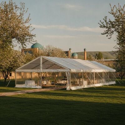 Hochzeitsfeier Party Marquee Zelt Aluminiumrahmen PVC-Abdeckung Outdoor-Veranstaltungsunterkunft für Usbekistan