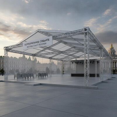 Firmen-Ausstellungsparty Marquee Zelt Modulare Aluminiumstruktur Messe Baldachin Moskau Sankt Petersburg Russland