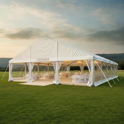 Premium Hochzeitsfeier Party Marquee Zelt Doppelschicht PVC Isolierter Pavillon Russischer Bankett Veranstaltungsunterkunft