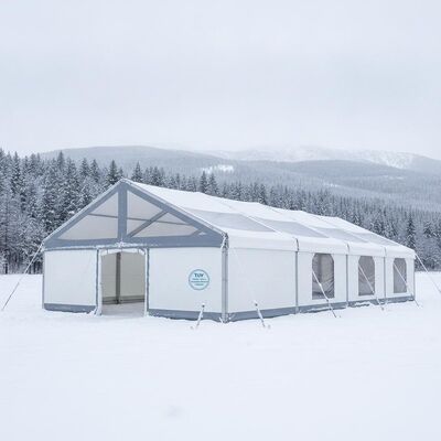 Ganzjahres-Partyzelt für den Schwerlastgebrauch, TUV-zertifiziert, Aluminiumpavillon für extreme Wetterbedingungen, Russland, ganzjährig