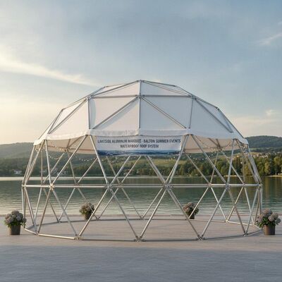 Seeseitiges Aluminium Partyzelt mit wasserdichtem Dach für Sommerveranstaltungen am Balaton