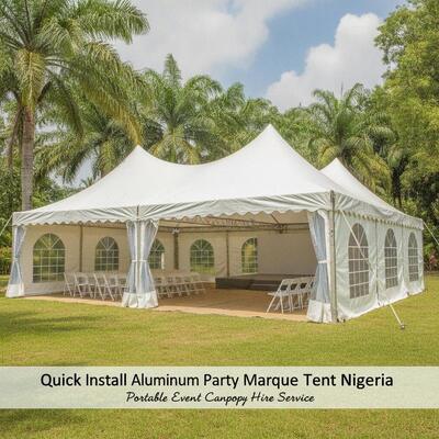 Schnell installieren Aluminium Party Marquee Zelt Nigeria Portable Event Canopy Mietdienst